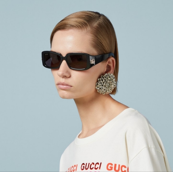 NEW GUCCI SUNGLASSES GG1403S 001 BLACK EYEWEAR - Picture 2 of 11